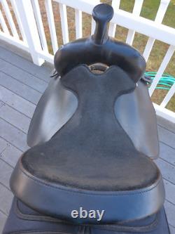 16'' Black Big Horn # 271 Western Barrel Trail saddle SQH BAR LEATHER/CORDURA