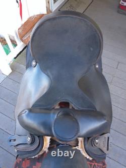 16'' Black Big Horn # 271 Western Barrel Trail saddle SQH BAR LEATHER/CORDURA
