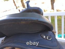 16'' Black Big Horn # 271 Western Barrel Trail saddle SQH BAR LEATHER/CORDURA