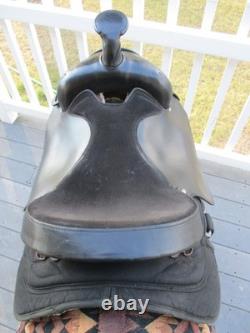 16'' Black Big Horn Roper #109 Western saddle QH BAR LEATHER /CORDURA USA