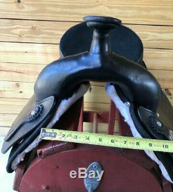 16 Black Fabtron Synthetic Cordura Lightweight Western Roper Trail Saddle FQHB