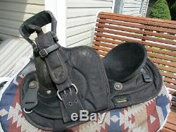 16'' Black Suede & Cordura big horn #601 western barrel trail saddle QHB