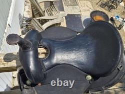 16 Black Synthetic Abetta Western Saddle