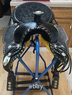 16 Black Western Parade/Trail Saddle