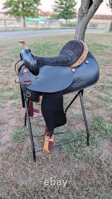 16 Black Western Saddle