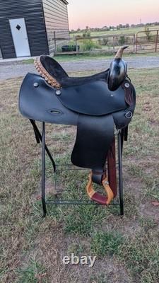 16 Black Western Saddle