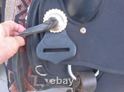 16'' Black abetta PATHFINDER Western Trail saddle FULL QH BARS