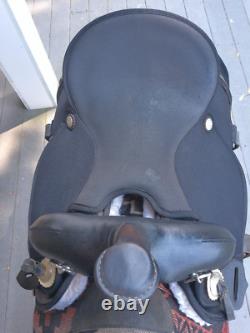 16'' Black abetta PATHFINDER Western Trail saddle FULL QH BARS