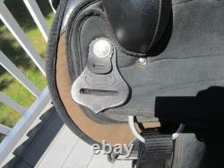 16'' Black abetta Western Trail saddle Regular QH BARS HIGH CANTLE