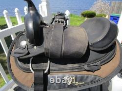 16'' Black abetta Western Trail saddle Regular QH BARS HIGH CANTLE