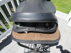 16'' Black abetta Western Trail saddle Regular QH BARS HIGH CANTLE