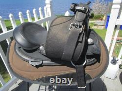 16'' Black abetta Western Trail saddle Regular QH BARS HIGH CANTLE