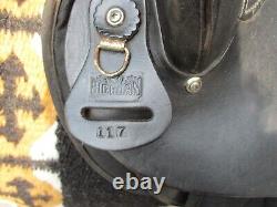 16'' Black big horn #117 ENDURANCE leather & cordura western saddle SEMI BARS