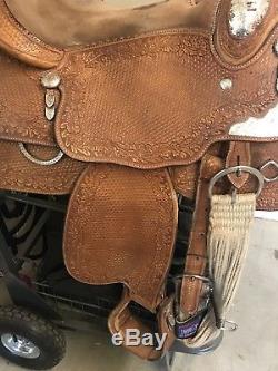 16' Blue Ribbon show saddle great used condition beautiful silver