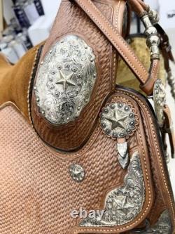 16 Broken Horn Western Pleasure Show Saddle with Matching Headstall (Used 2x)