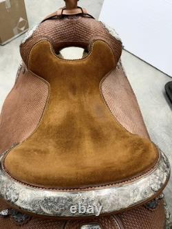 16 Broken Horn Western Pleasure Show Saddle with Matching Headstall (Used 2x)