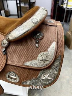 16 Broken Horn Western Pleasure Show Saddle with Matching Headstall (Used 2x)