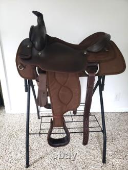 16'' Brown Big Horn #210 Western Roping saddle FQH