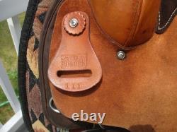 16'' Brown Big Horn Roper #111 Western saddle QH BARS LEATHER /CORDURA USA