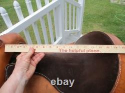 16'' Brown Big Horn Roper #111 Western saddle QH BARS LEATHER /CORDURA USA