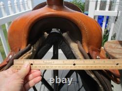16'' Brown Big Horn Roper #111 Western saddle QH BARS LEATHER /CORDURA USA