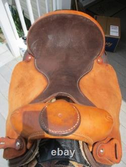 16'' Brown Big Horn Roper #111 Western saddle QH BARS LEATHER /CORDURA USA