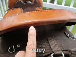 16'' Brown Big Horn Roper #111 Western saddle QH BARS LEATHER /CORDURA USA