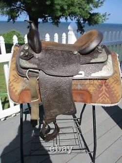 16'' Brown Synthetic Western Show Saddle Sqh Bars