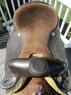 16'' Brown Synthetic Western Show Saddle Sqh Bars