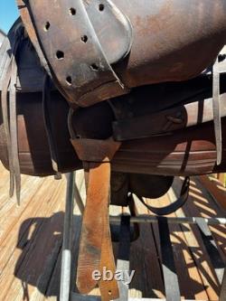 16 Brown Tooled Leather Traditional Ranch/Roping/Trail Horse Saddle 16 Brown Tooled Leather Traditional Ranch/Roping/Trail Horse Saddle