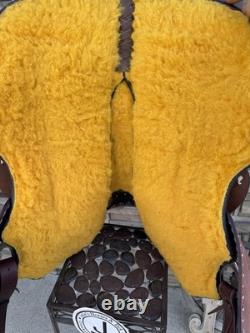 16 Buckstitch Roundskirt Barrel Saddle- Deep Seat, Western, Floral