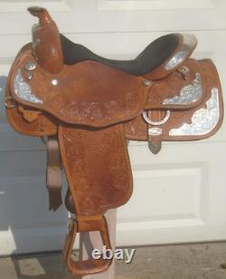 16 CIRCLE Y Beautiful LOADED Silver Equitation Show SaddleGREAT CONDSQH Bars