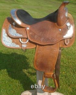 16 CIRCLE Y Beautiful LOADED Silver Equitation Show SaddleGREAT CONDSQH Bars