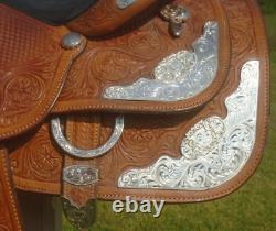 16 CIRCLE Y Beautiful LOADED Silver Equitation Show SaddleGREAT CONDSQH Bars