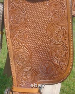 16 CIRCLE Y Beautiful LOADED Silver Equitation Show SaddleGREAT CONDSQH Bars