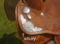 16 CIRCLE Y Beautiful LOADED Silver Equitation Show SaddleGREAT CONDSQH Bars