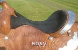 16 CIRCLE Y Beautiful LOADED Silver Equitation Show SaddleGREAT CONDSQH Bars