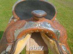 16 CIRCLE Y Beautiful LOADED Silver Equitation Show SaddleGREAT CONDSQH Bars