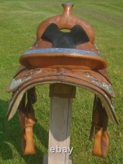 16 CIRCLE Y Beautiful LOADED Silver Equitation Show SaddleGREAT CONDSQH Bars