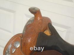 16 CIRCLE Y Beautiful LOADED Silver Equitation Show SaddleGREAT CONDSQH Bars