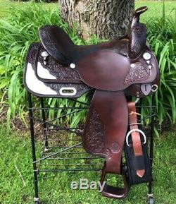 16 CIRCLE Y EQUITATION Western Show Horse Saddle w Silver BUTTER SOFT Leather