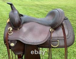16 CIRCLE Y Flex2 Shawnee 1653 Trail Ranch Show SaddleWide BarsBRASS Beading