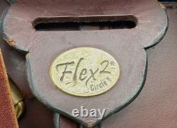 16 CIRCLE Y Flex2 Shawnee 1653 Trail Ranch Show SaddleWide BarsBRASS Beading