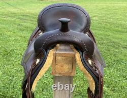 16 CIRCLE Y Flex2 Shawnee 1653 Trail Ranch Show SaddleWide BarsBRASS Beading