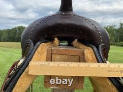 16 CIRCLE Y Flex2 Shawnee 1653 Trail Ranch Show SaddleWide BarsBRASS Beading