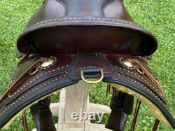 16 CIRCLE Y Flex2 Shawnee 1653 Trail Ranch Show SaddleWide BarsBRASS Beading