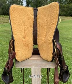 16 CIRCLE Y Flex2 Shawnee 1653 Trail Ranch Show SaddleWide BarsBRASS Beading