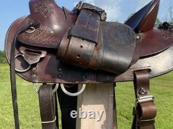 16 CIRCLE Y High QUALITY Working Ranch Trail SaddleHEAVYDUTYHigh Back A Fork