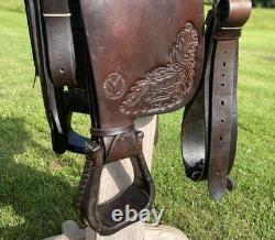 16 CIRCLE Y High QUALITY Working Ranch Trail SaddleHEAVYDUTYHigh Back A Fork