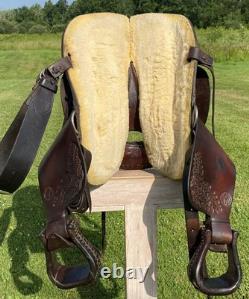16 CIRCLE Y High QUALITY Working Ranch Trail SaddleHEAVYDUTYHigh Back A Fork
